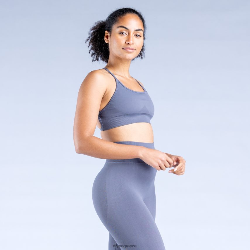 Dfyne δυναμικό αθλητικό σουτιέν χωρίς πλάτη 1 σκούρο πέτρινο γκρι άριστος 60JP8218