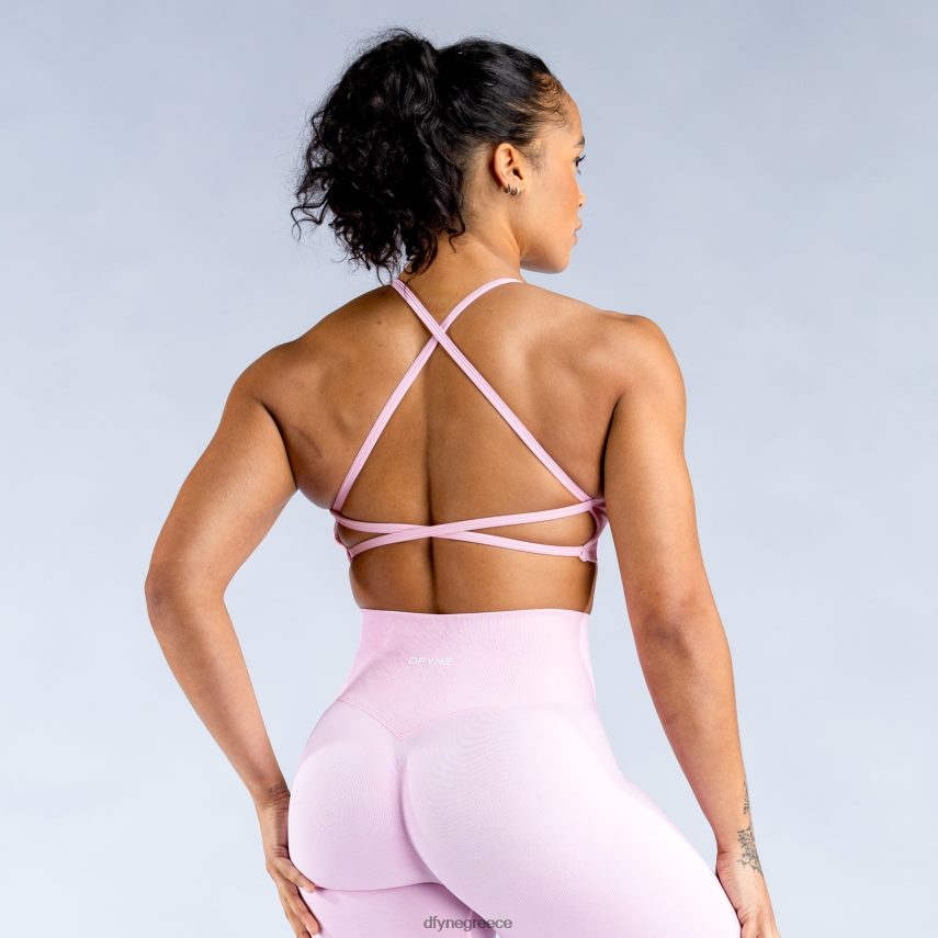 Dfyne δυναμικό αθλητικό σουτιέν με ομίχλη χωρίς πλάτη ανοιχτό ροζ ροζ άριστος 60JP82155