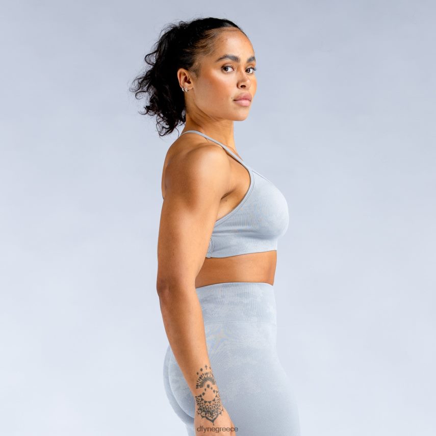 Dfyne δυναμικό αθλητικό σουτιέν με ομίχλη χωρίς πλάτη ανοιχτό πέτρινο γκρι άριστος 60JP82158
