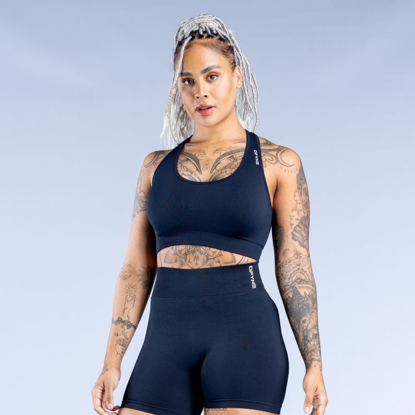 Dfyne δυναμικό αθλητικό σουτιέν χωρίς ραφή μεσάνυχτα μαύρα άριστος 60JP8229