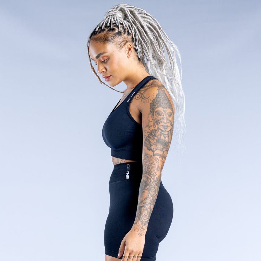 Dfyne δυναμικό αθλητικό σουτιέν χωρίς ραφή μεσάνυχτα μαύρα άριστος 60JP8229