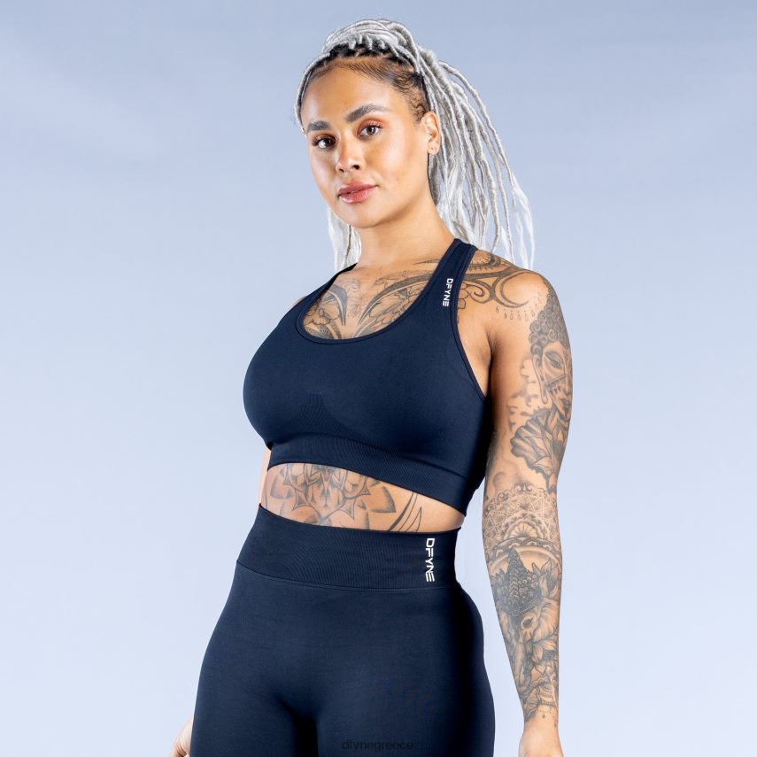 Dfyne δυναμικό αθλητικό σουτιέν χωρίς ραφή μεσάνυχτα μαύρα άριστος 60JP8229