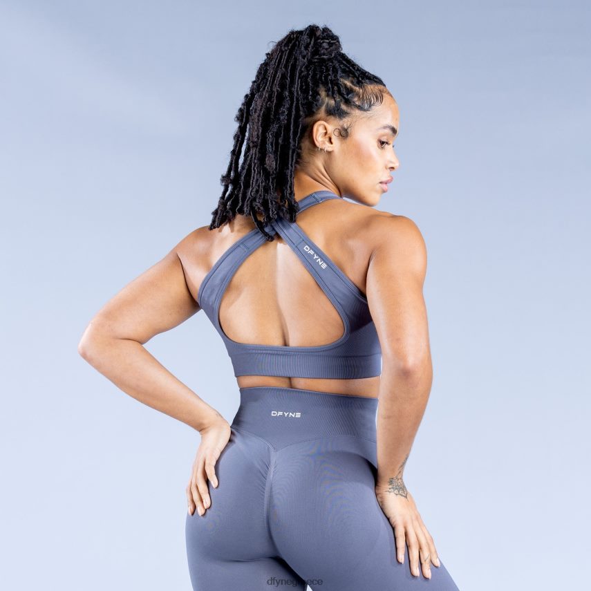 Dfyne δυναμικό αθλητικό σουτιέν χωρίς ραφή σκούρο πέτρινο γκρι άριστος 60JP8230