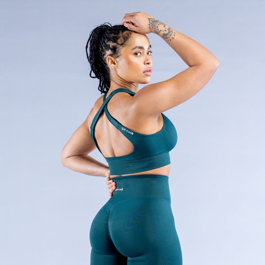 Dfyne δυναμικό αθλητικό σουτιέν σκούρο σμαραγδένιο πράσινο άριστος 60JP8242