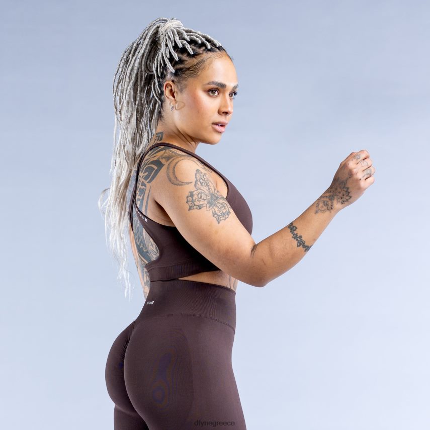 Dfyne δυναμικό αθλητικό σουτιέν καφέ σοκολάτα άριστος 60JP8243