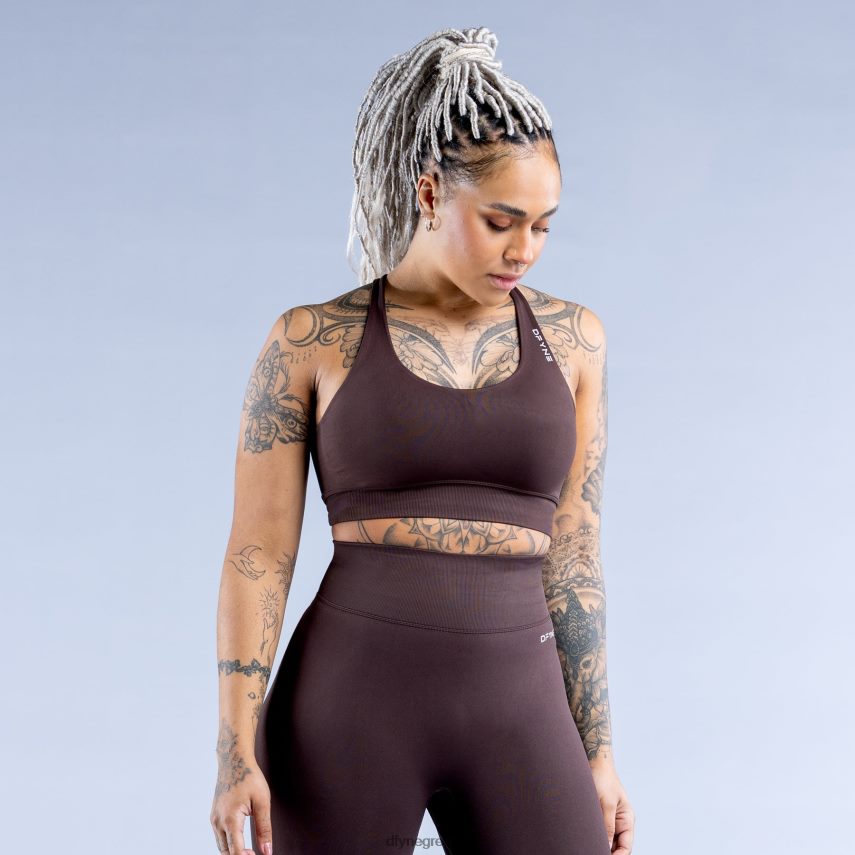 Dfyne δυναμικό αθλητικό σουτιέν καφέ σοκολάτα άριστος 60JP8243