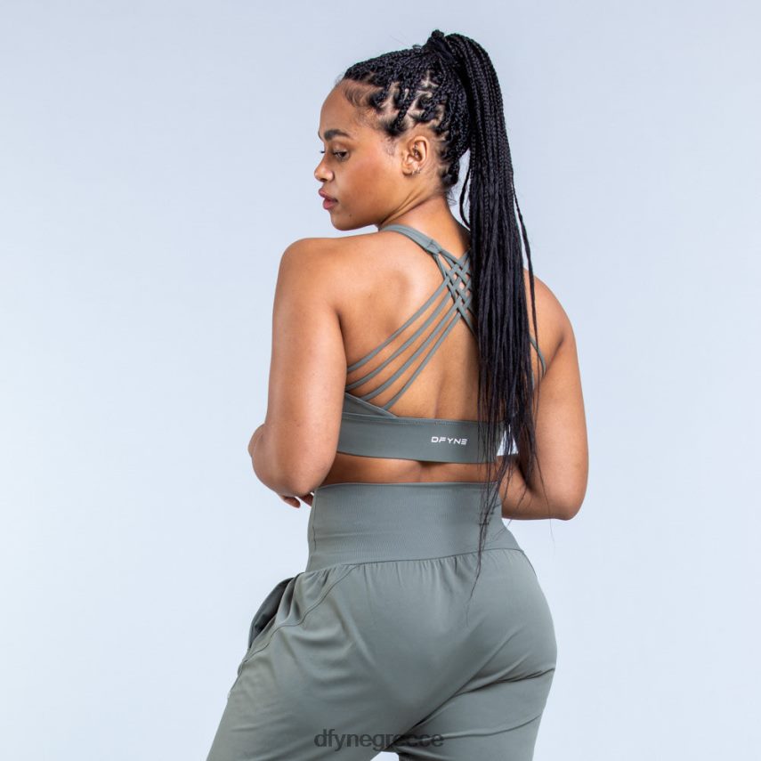 Dfyne αθλητικό σουτιέν προέλευσης μεσαίας στήριξης βρύα πράσινο άριστος 60JP8245