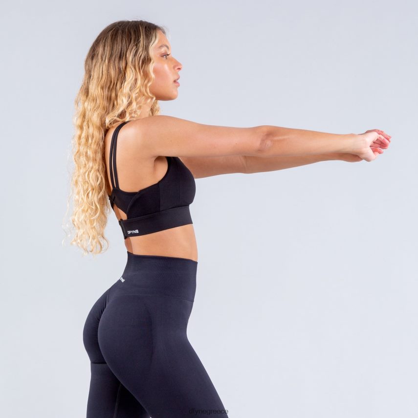 Dfyne αθλητικό σουτιέν προέλευσης υψηλής υποστήριξης μαύρο ματ άριστος 60JP8264