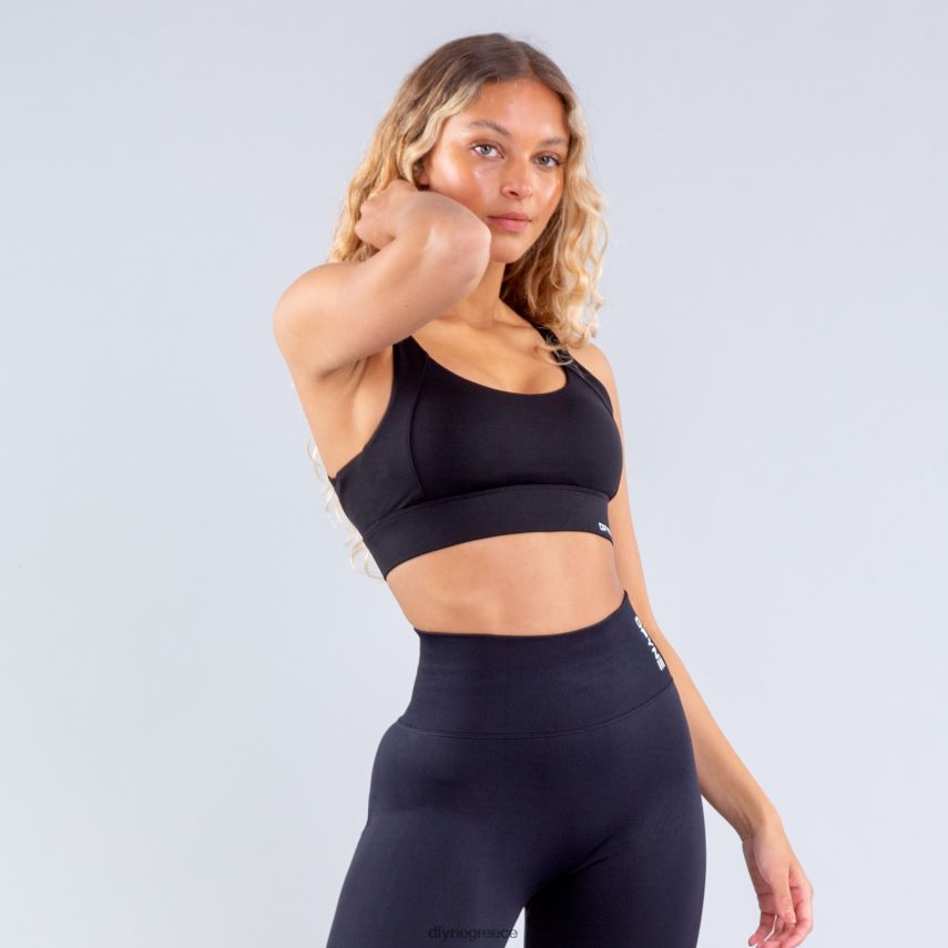 Dfyne αθλητικό σουτιέν προέλευσης υψηλής υποστήριξης μαύρο ματ άριστος 60JP8264