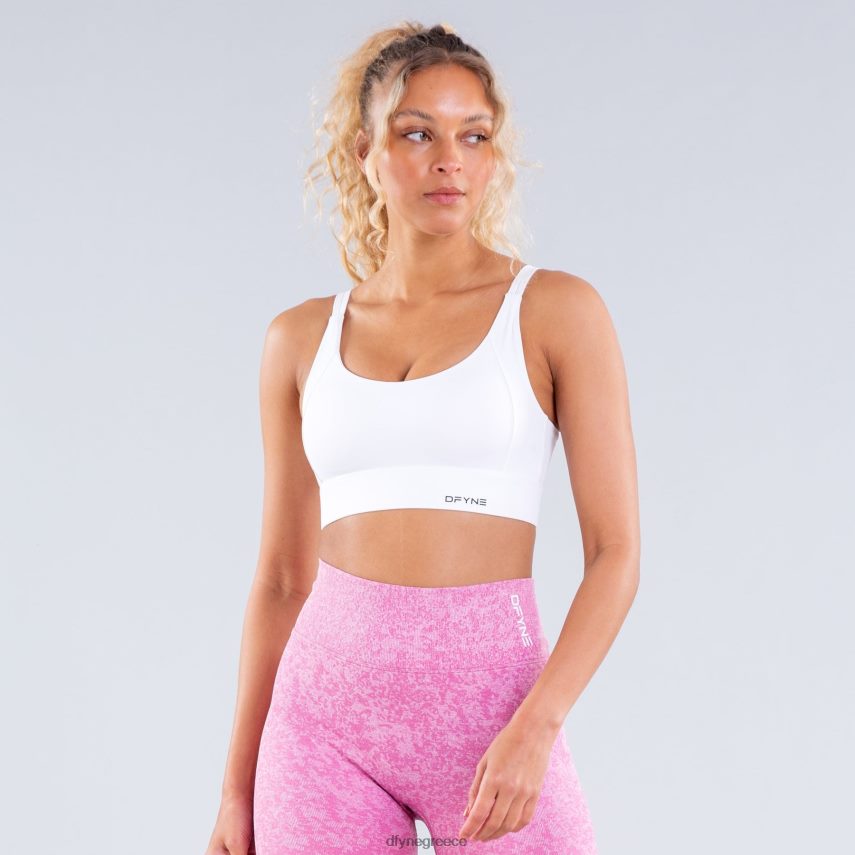Dfyne αθλητικό σουτιέν προέλευσης υψηλής υποστήριξης λευκό ματ άριστος 60JP8272