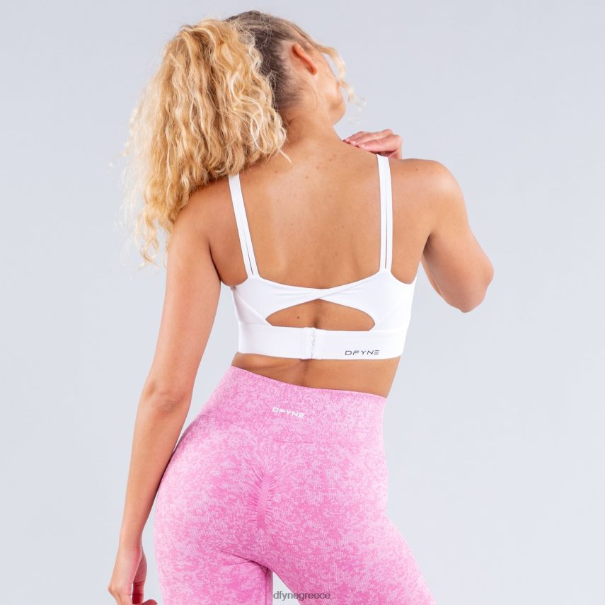 Dfyne αθλητικό σουτιέν προέλευσης υψηλής υποστήριξης λευκό ματ άριστος 60JP8272