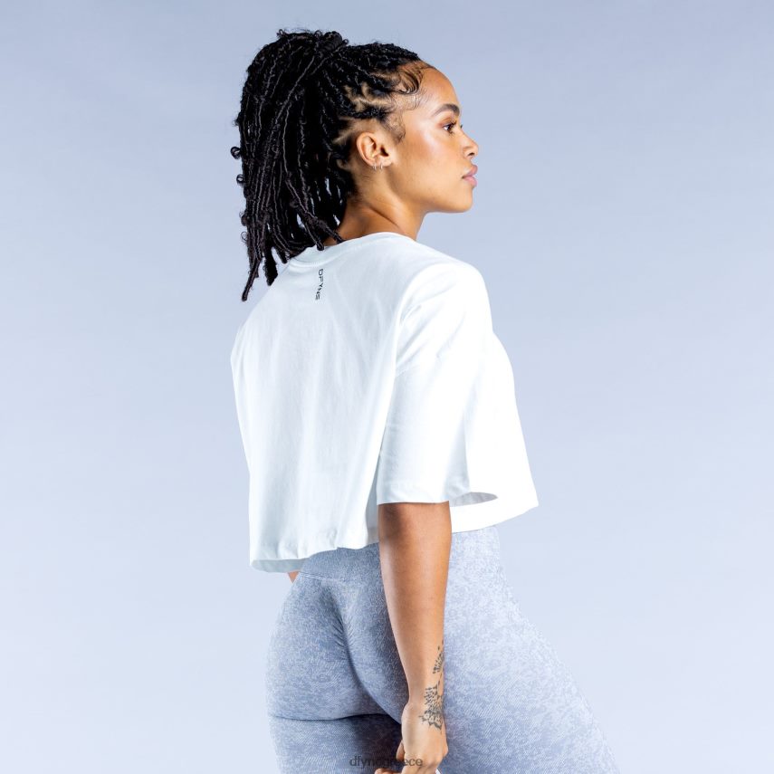 Dfyne αναβίωσε το crop top άσπρο είδη ένδυσης 60JP8287