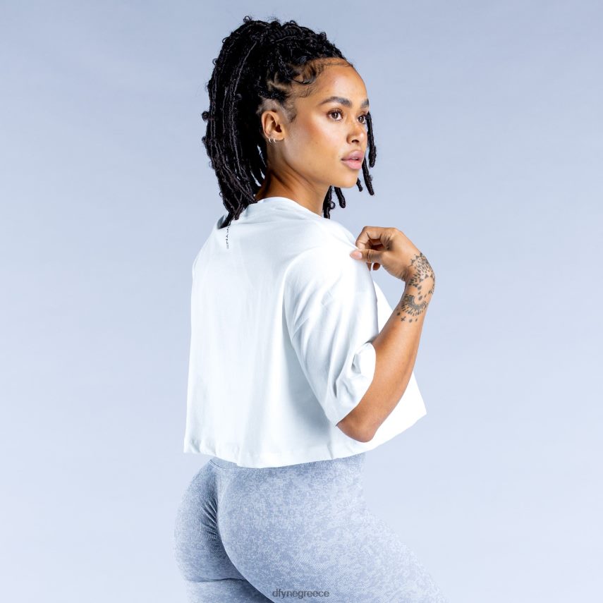 Dfyne αναβίωσε το crop top άσπρο είδη ένδυσης 60JP8287