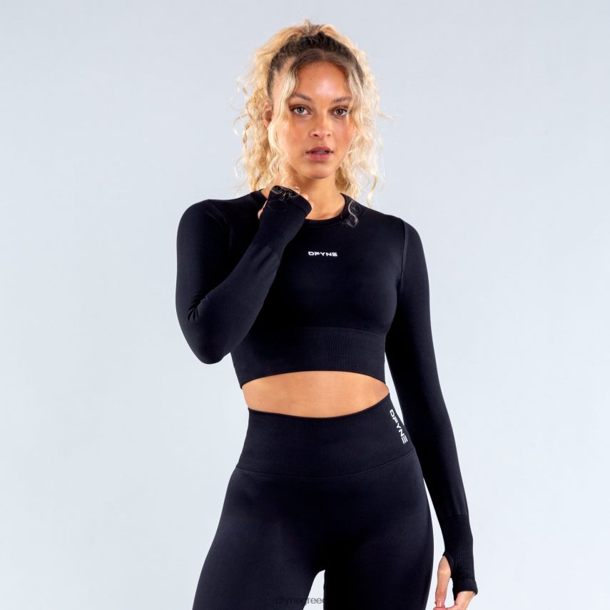 Dfyne δυναμικό crop top μαύρος είδη ένδυσης 60JP8297 Dfyne δυναμικό crop top μαύρος είδη ένδυσης 60JP8297