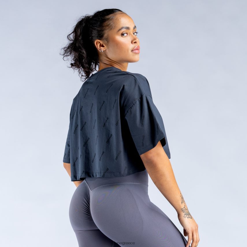 Dfyne αναβίωσε το signature crop top σχιστόλιθος γκρι είδη ένδυσης 60JP8252