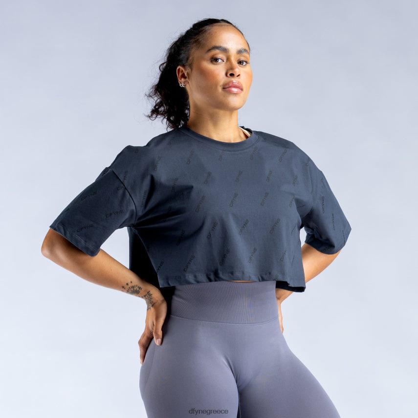 Dfyne αναβίωσε το signature crop top σχιστόλιθος γκρι είδη ένδυσης 60JP8252