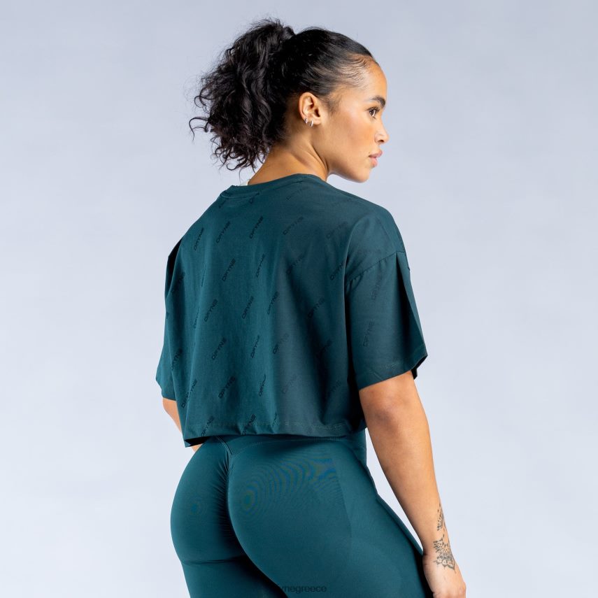 Dfyne αναβίωσε το signature crop top σκούρο πράσινο είδη ένδυσης 60JP8253
