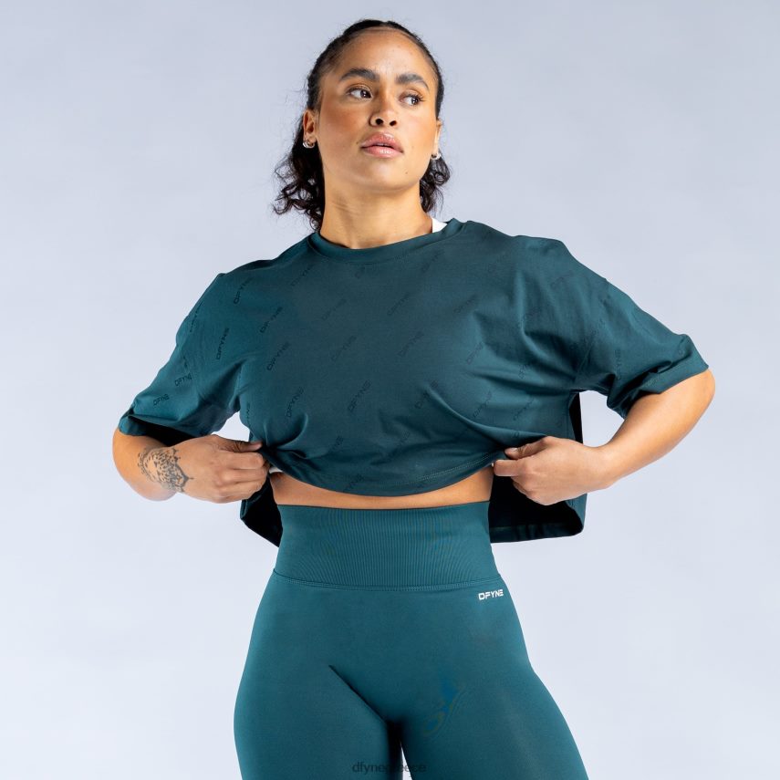 Dfyne αναβίωσε το signature crop top σκούρο πράσινο είδη ένδυσης 60JP8253