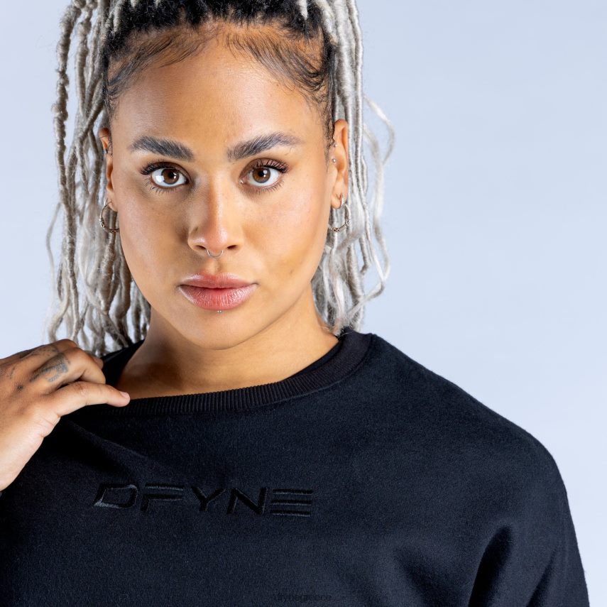 Dfyne πουλόβερ luxe revive crop 1 μαύρος άριστος 60JP8233