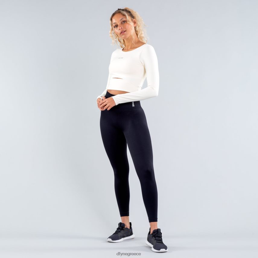 Dfyne προέλευση μακρυμάνικο τοπ κρέμα άριστος 60JP8265